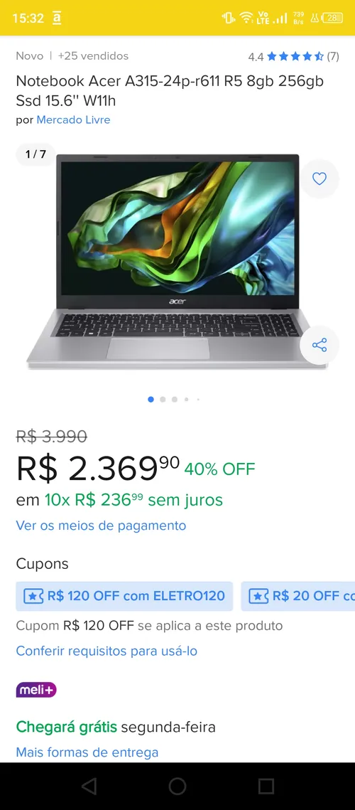 Imagem na descrição da promoção