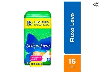 [Prime+Rec] Absorvente Externo Adapt com Abas, Sempre Livre, 16 Unid | 2 pacotes | R$6