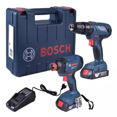 Combo Bosch 18V Furadeira Parafusadeira GSB 180-LI + Chave Impacto GDX 180-LI | DD Máquinas