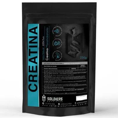 Creatina Monohidratada 250g - 100% Pura Importada - Soldiers Nutrition