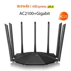 Roteador Gigabit Tenda Ac23 (7 antenas e dual band) | R$226