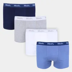 KIT CUECA BOXER MASH 4 PEÇAS | R$53