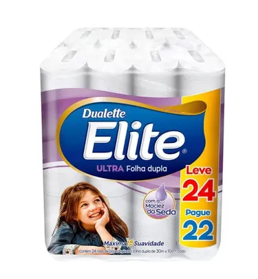 [App leve 3 pague 2] Papel Higiênico Folha Dupla Elite Ultra 24un 30m