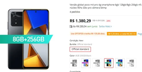 Imagem na descrição da promoção