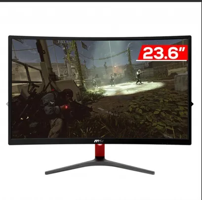 Monitor Gamer MSI Optix G24C 23.6" LED Curvo 144Hz 1ms FHD DVI/HDMI/DP Preto/Vermelho, Optix G24C