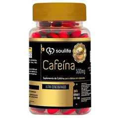 Cafeína 500mg - 60 cápsulas - Soulife