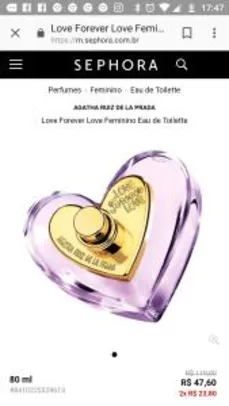 Saindo por R$ 47,6: Perfume - Agatha Ruiz de la Prada (80 ml) | Pelando