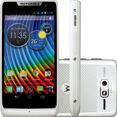 Smartphone Motorola Razr D3 Dual Chip Branco 3G Android 4.1 Câmera 8MP Wi-Fi