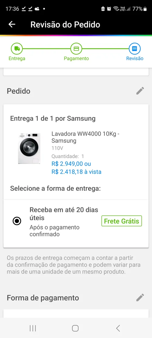 Imagem na descrição da promoção