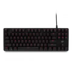 Teclado Mecânico Dazz Alpha Red, Single Color Red, Switch Red, ABNT2, Black