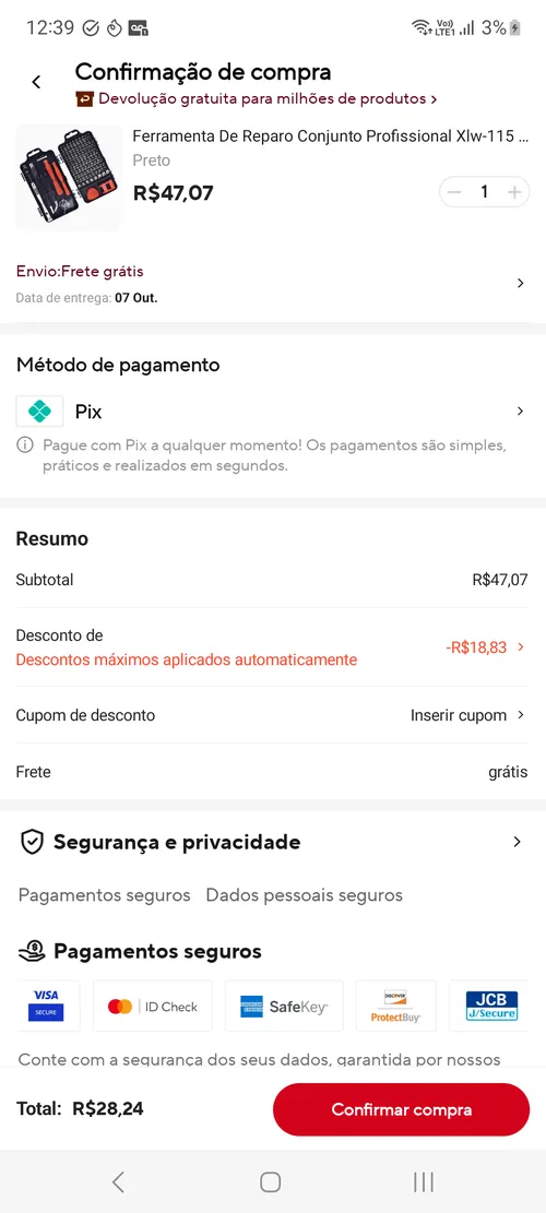 Imagem na descrição da promoção