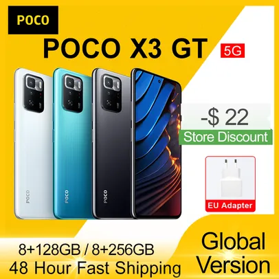 Poco X3 GT 8GB RAM 128GB ROM nfc versão global mtk 1100 67w 6.6 '120hz