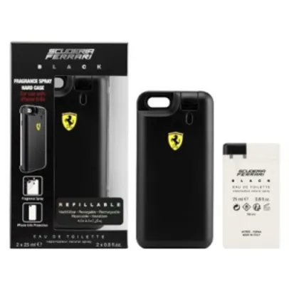 Kit Perfume Ferrari Black EDT iPhone 6/6s Case 25ml + Refil 25ml Masculino Scuderia FerrarI