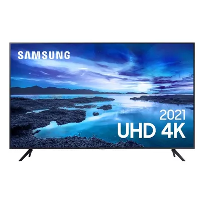 Samsung Smart Tv 70&quot; Uhd 4k 70au7700, Processador Crystal 4k, Tela Sem Limites, Visual Livre De Cabos, Alexa Built In.