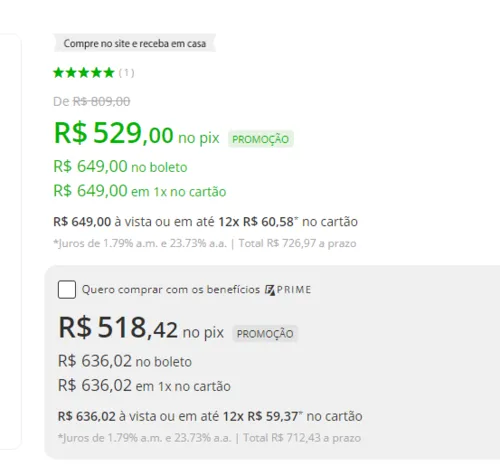 Imagem na descrição da promoção