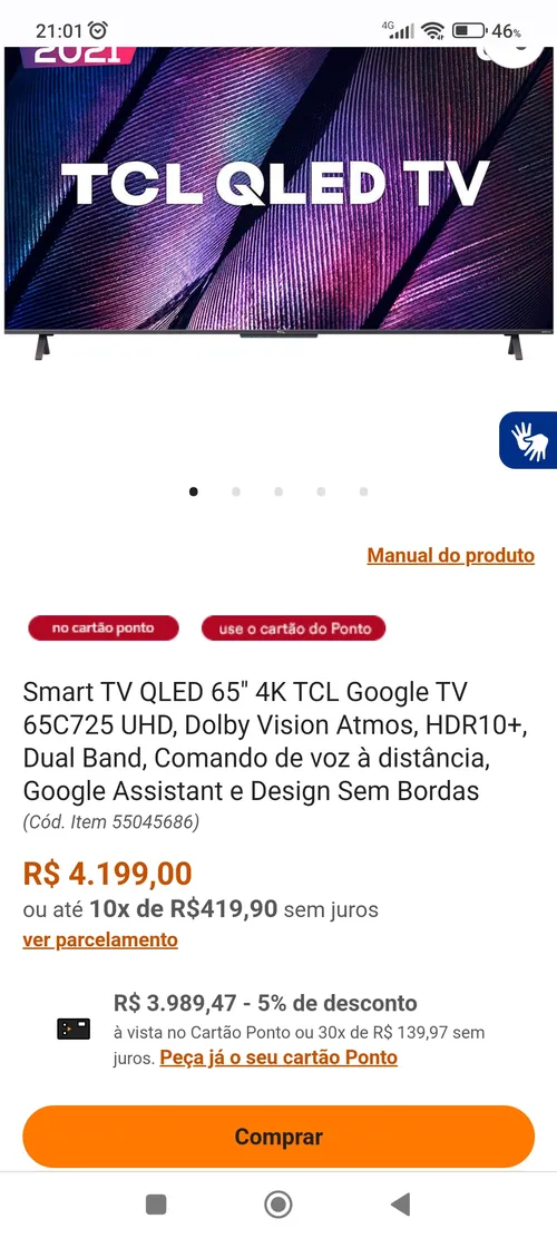 Imagem na descrição da promoção