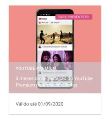 YouTube Premium GRÁTIS 3 meses