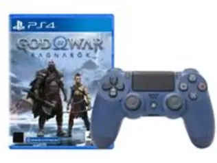 Controle para PS4 Dualshock + jogo Good of War Ragnarok 