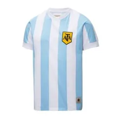 Camisa Argentina Retrô 1986 Maradona Masculina - Azul e Branco | R$99