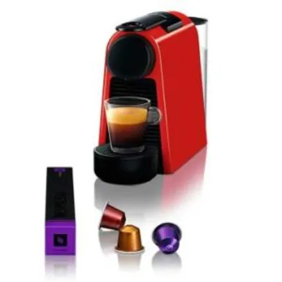 Nespresso Essenza Mini Verm.- Espressos e Lungos, Compacta, Design Contemporâneo, Desligamento Automático, Indicador de Nível de Água, Kit Boas Vindas - R$299