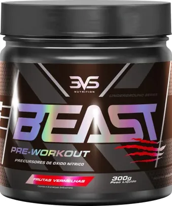 Pré-Treino Beast 300g - 3VS Nutrition - Ultra concentrado - Promove vasodilatação, recuperação energ