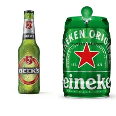 3 Barril Heineken + 12 becks 330ml