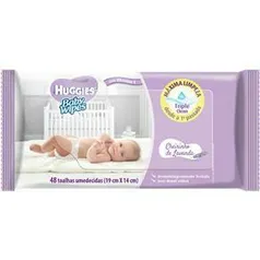 Lenços Umedecidos Huggies Baby Wipes Cheirinho de Lavanda - 48 Unidades | R$4