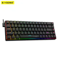 [BR] Teclado Gaming Mecânico E-YOOSO Z686 RGB USB 68 Teclas Switch Red (Com Idioma Portugês) 