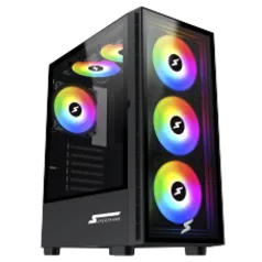 Gabinete Gamer SuperFrame Strider, Mid Tower, ARGB, Vidro Temperado, ATX, Sem Fonte, Com 6 Fans