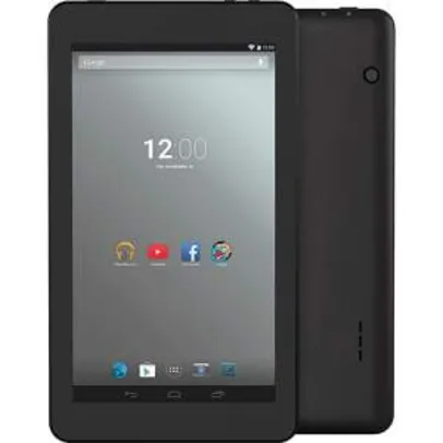 [Shoptime] Tablet Every E701 8GB Wi-Fi Tela 7'' Android 4.4 Quad-Core 1,2GHz Preto por R$ 154