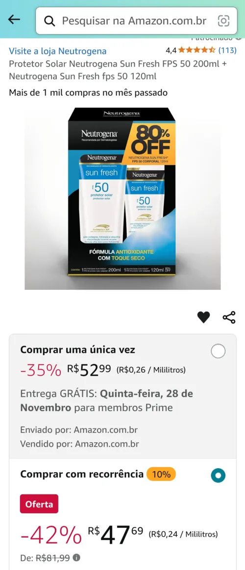 Imagem na descrição da promoção