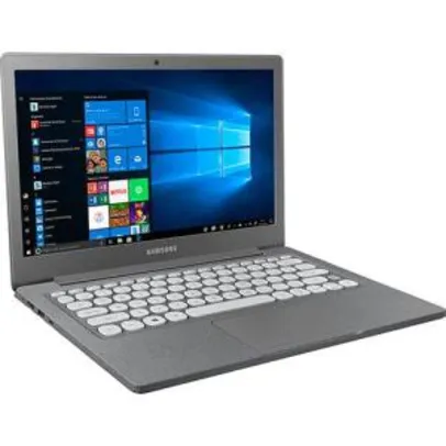 Notebook Flash F30 Intel Celeron 4GB 64GB SSD Full HD 13.3" W10 Cinza - Samsung