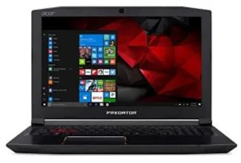 Notebook Gamer Acer Predator Helios 300, Intel Core i7 7700HQ, 16GB RAM, HD 2TB, NVIDIA GeForce GTX 1060 com 6 GB, Tela 15.6" | R$5.424