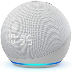 Novo Echo Dot (4ª geração): Smart Speaker com Relógio e Alexa - Cor Branca | R$379