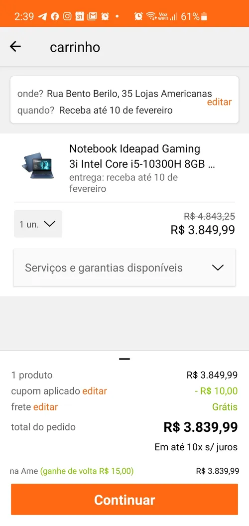 Imagem na descrição da promoção