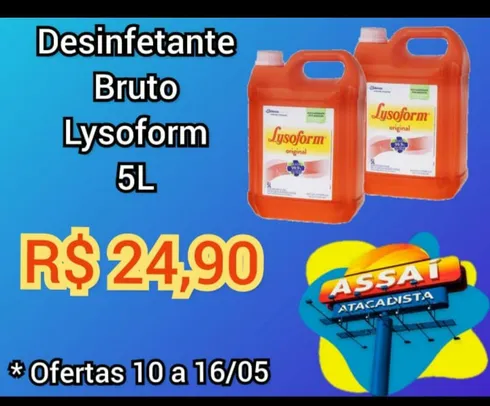 [loja física] Desinfetante Bruto Lysoform 5L