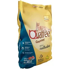 (1°compra recorrência) Ração Seca Quatree Gourmet Delícias do Mar Gatos Castrados 20kg