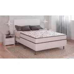 Cama Box Conjugada Casal Ortobom Turin Ortopédico com Ortopillow 55x138x188cm - Branco/Cinza R$399