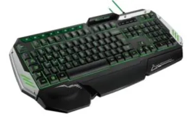 Teclado Gamer Multilaser Warrior , semi-mecânico  Tc189 Profissional, LED