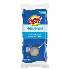 [PRIME] Esponja Scotch Brite Não Risca c/3 Azul