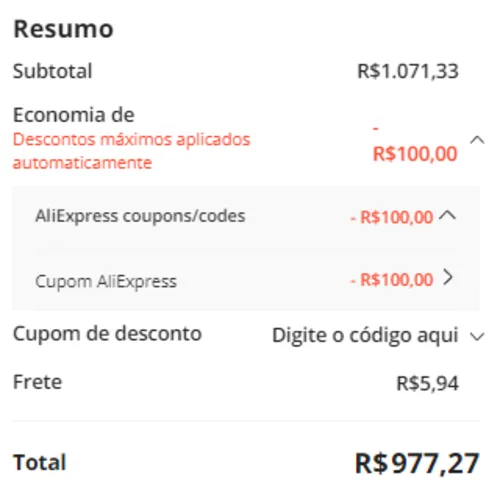 Imagem na descrição da promoção