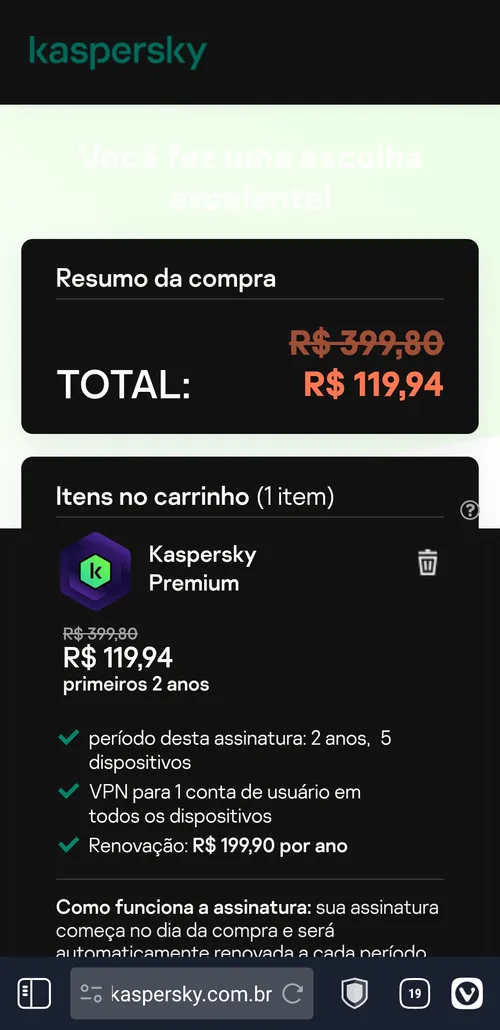 Imagen na descrição da promoção