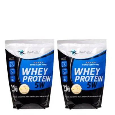 [R$47,47 com AME] Kit Whey Protein 4,2kg - Health Time - Baunilha [1ª COMPRA pro cupom]