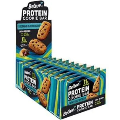 [Prime] Cookie Bar Protein Castanha de Caju com Chocolate | Belive 40g 10 un | R$36