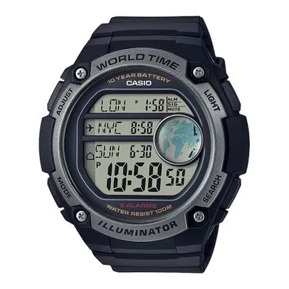 Relógio Masculino Digital Casio AE-3000W-1AVDF - Preto. | R$ 196
