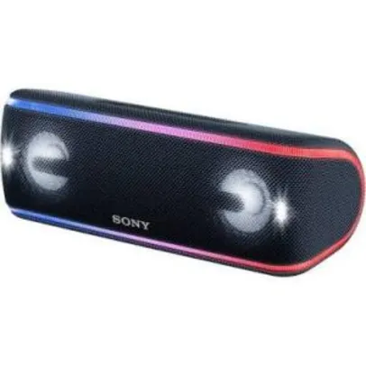 Caixa de som sem fios SRS-XB41, com Extra Bass, Iluminação multicolorida, efeitos sonoros, controle por smartphone e com design a prova d'gua e poeira - R$800