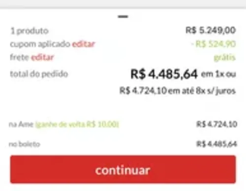 Imagem na descrição da promoção