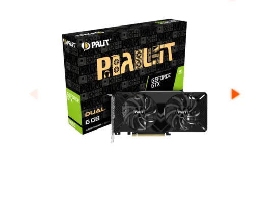 Placa de Vídeo Palit NVIDIA GeForce GTX 1660 Dual, 6GB, GDDR5, 192bit | R$2600