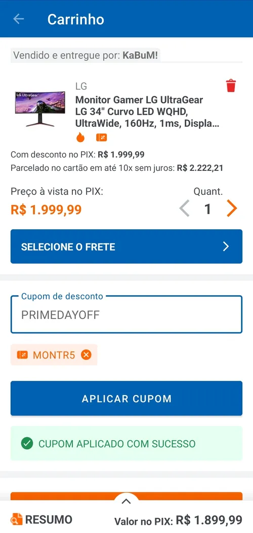 Imagem na descrição da promoção