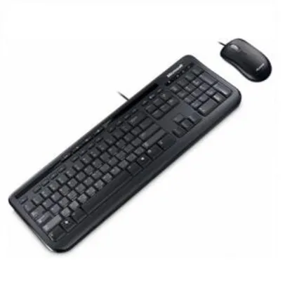 Teclado e Mouse Wired Desktop 600, APB-00005, Preto - Microsoft - R$30